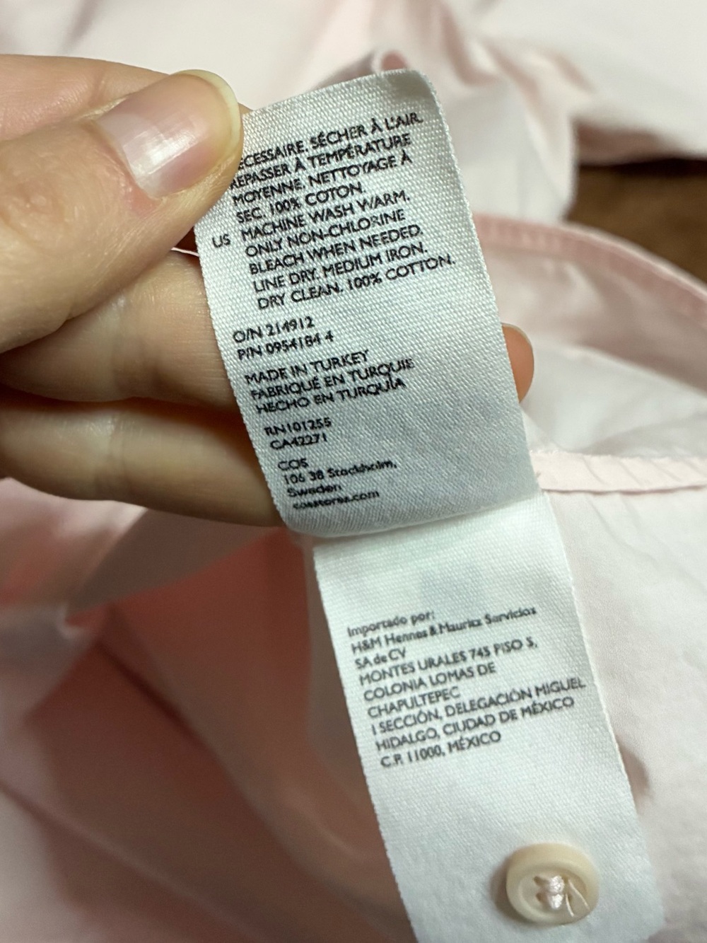 COS Cotton Oversized Long Sleeve Button Down Shirt - Picture 5 of 5
